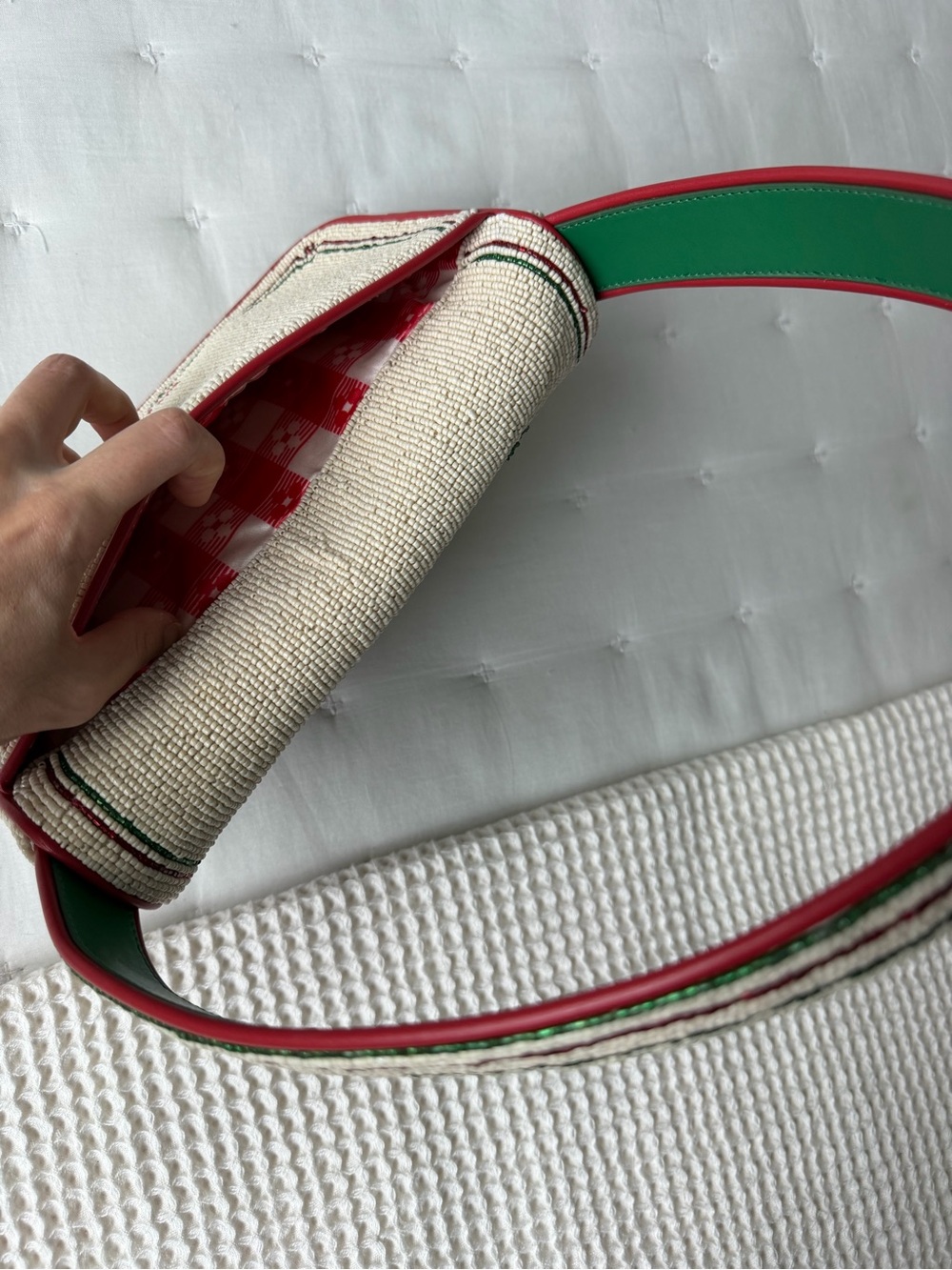 Staud Tommy Beaded Bag in Tomato - Picture 10 of 12